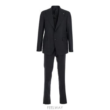 25FW 딸리아또레 블랙 싱글 브레스티드 수트 with Peak Revers in 울 스트레치 Man 2SV