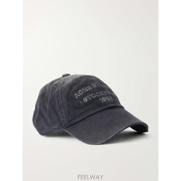 26 FW  블랙 로고 프린트 빈티지 워싱 코튼 트윌 볼캡 TP581709841
