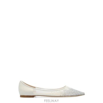 (해외배송) 지미추 Jimmy Choo 장식 포인티드 토 플랫 슈즈 LOVEFLATNYT