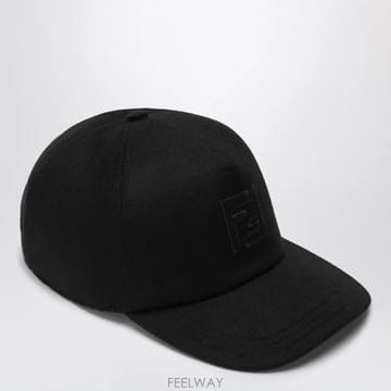 25 F/W 펜디 블랙 울 & 캐시미어 베이스볼 캡 FXQ768AYK B0052332681