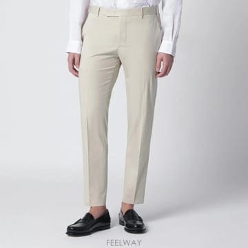 26 S/S 피티제로친퀘 베이지 슬림핏 코튼블렌드 트라우저 COASX B0052332682