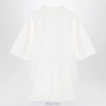 25 S/S 릭오웬스 다크쉐도우 오버사이즈 화이트 티셔츠 인 코튼 D B0052332701