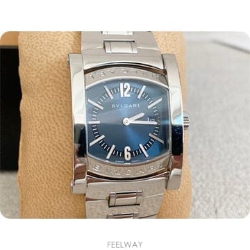 불가리 아시오마 AA39S 39mm 쿼츠 중형 사이즈 스틸(남녀공용)