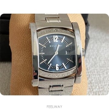 불가리 아시오마 AA39S 39mm 쿼츠 중형 사이즈 스틸(남녀공용)