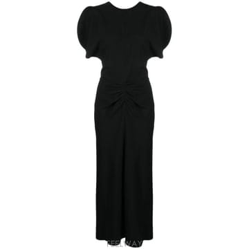 26FW 빅토리아 베컴 롱 원피스 1124WDR005227A BLACK Nero