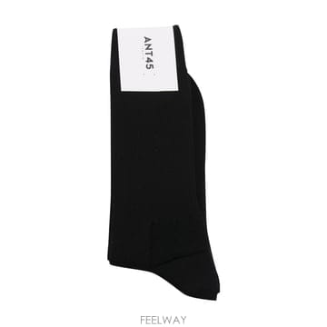 ANT45 블랙 코튼 양말 BURANO SHORTK01 B0482327382