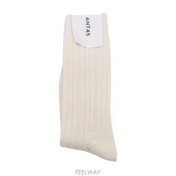 ANT45 화이트 COTTONWOOL 블렌드 양말 CASHWOOL  B0482327392