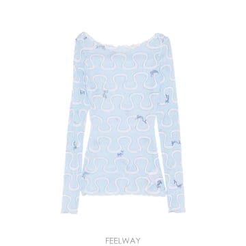 PUCCI graphic print long sleeve top 12296554709256 TP7257163