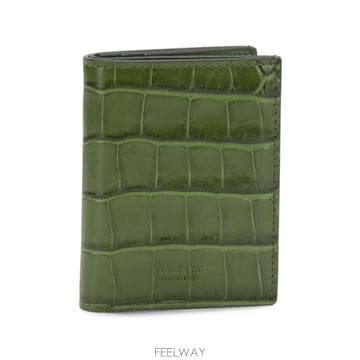TOM FORD ������ crocodile effect leather wallet 12296563654920 TP7257158������ crocodile effect leather wallet 12296563654920 