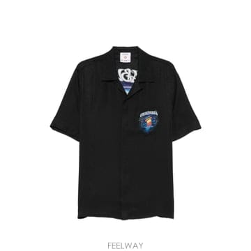 카사블랑카 로고 프린트 셔츠