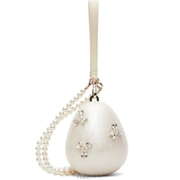 시몬 로샤 오프 화이트 마이크로 진주 에그 크로스 숄더백 BAG110ECB 0773 TP877844599
