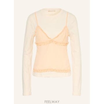 울라 존슨 FREDA 롱 슬리브 셔츠 in a 블렌드 of Fabrics 100321990311000 TP5
