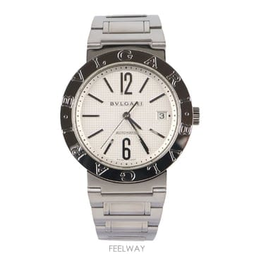 불가리 BB 오토매틱 텍스처드 다이얼 스틸 38mm BB38SS