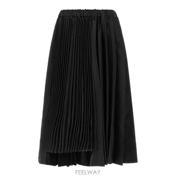 꼼데가르송 비대칭 플리츠 스커트