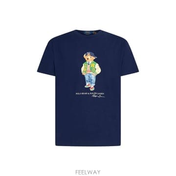 25SS 폴로 랄프 로렌 클래식 핏 네이비 블루 코튼 저지 폴로 베어 710854497039 TP581719