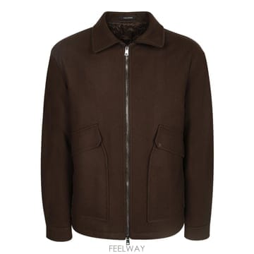 26FW 딸리아또레 울 자켓  Warm 브라운 컬러  Central 메탈 지퍼  프론트 플랩 포켓  ADAM