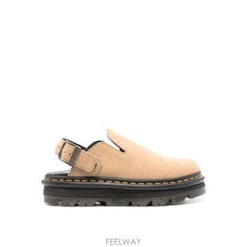 26SS Dr  Martens 뮬 Zebzag Dr  Martens in 가죽 스웨이드 con cinturi