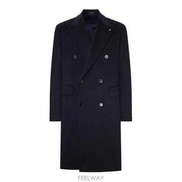 26FW 딸리아또레 더블 브레스티드 Cloth 코트 With Peak Lapel CLD10B010103U26