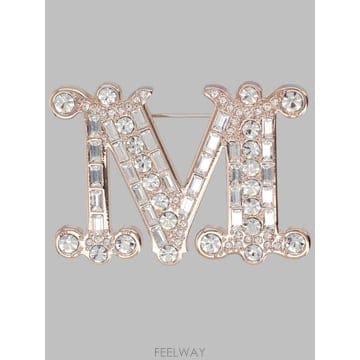 Max Mara �������� SPILLA MONOGRAM CON CRISTALLI 2624756041600579F001 TP58�������� SPILLA MONOGRAM CON CRISTALLI 262475604160057