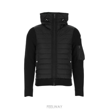 25FW Moncler 가디건 con Cappucico e Patch 로고 sulla Manica in Te