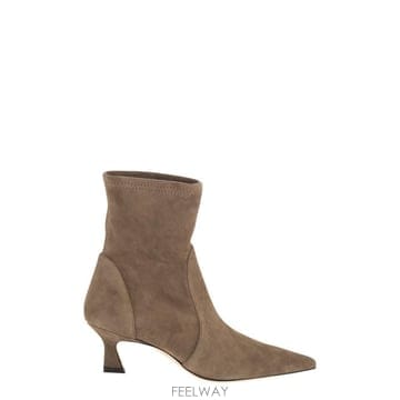 26FW 스튜어트와이츠먼 VINNIE BOOTIE 50 suede 앵클 부츠 with 5 cm 힐 SM577
