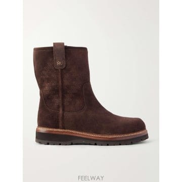 26 FW 폴로 랄프로렌 브라운 자수 스웨이드 하이킹 부츠 TP581711899