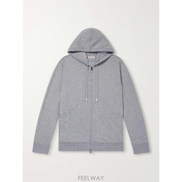 26 FW CANALI 그레이 후드 코튼 블렌드 저지 맨투맨 TP581709676