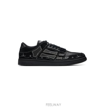 26 FW 아미리 블랙 웨스턴 스켈 로우탑 스니커즈 262886M237079