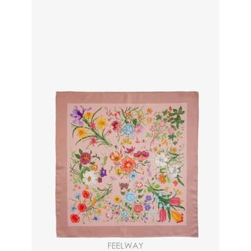 [N85]구찌 823486 여성 스카프 머플러 목도리 GUCCI Gucci Flora silk foulard