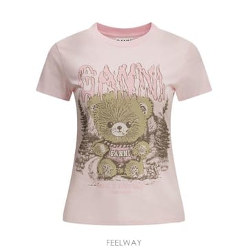 [V90]가니 A1050307868 여성 티셔츠 상의 Forest Teddy Crew Neck T Shirt