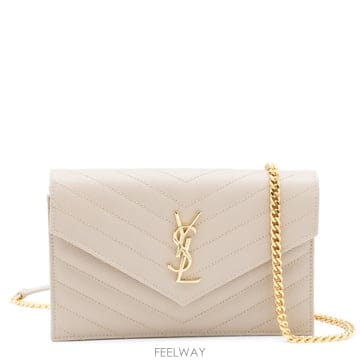 Saint Laurent [B47]���ζ� 857605BOW012721 ���� �̴Ϲ� ��Ʈ�� ���� DARK BEIGE LEATHER EN[B47]���ζ� 857605BOW012721 ���� �̴Ϲ� ��Ʈ�� ���� DA