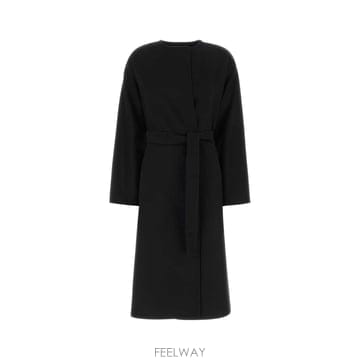 [X45]구찌 873795ZAVMN 1000 여성 코트 하프 롱 트렌치 오버코트 코트자켓 Black wool