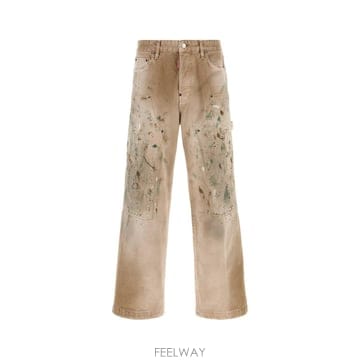 [X45]DSQUARED S74LB1976D30044 099 남성 데님 청바지 진 Beige denim je