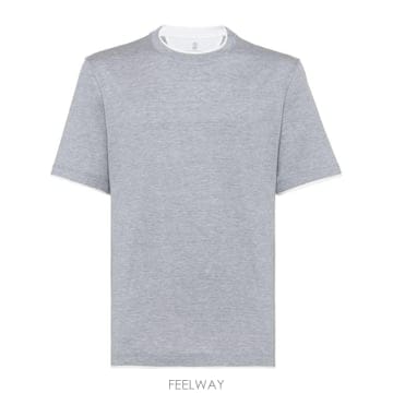 Brunello Cucinelli �δ��� BRUNELLO CUCINELLI ���ڷ� ��ġ�ڸ� �׷��� ���� Ƽ�����δ��� BRUNELLO CUCINELLI ���ڷ� ��ġ�ڸ� �׷��� ��