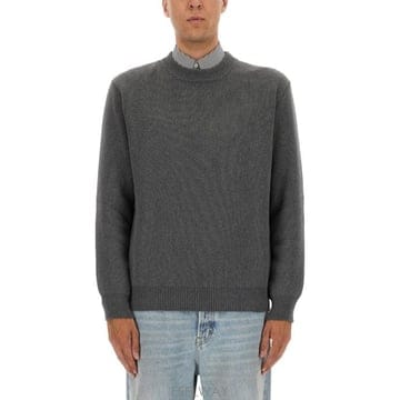 26FW 골든구스 로고 코튼 라운드넥 스웨터 GMP00841 P00066260304 GREY