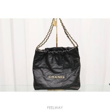 중고 샤넬 22백 스몰 블랙 금장 내장칩 숄더백 as3260