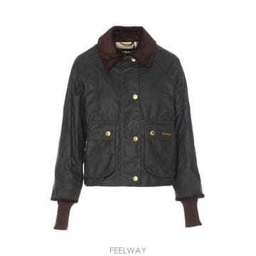 26FW 바버 자켓 Beadnell in 코튼 cerato con colletto in 벨벳 a coste 