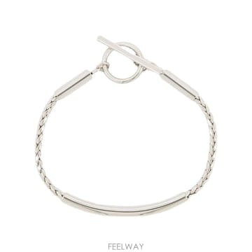 Saint Laurent ���ζ� BRACCIALE CON CATENA A SPIGA E TUBO 779023Y15008126 TP58���ζ� BRACCIALE CON CATENA A SPIGA E TUBO 779023Y1500