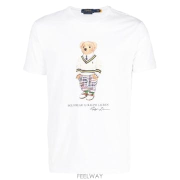 24SS 폴로 랄프 로렌 로고 프린트 코튼 T 셔츠 710853310018 TP581718962