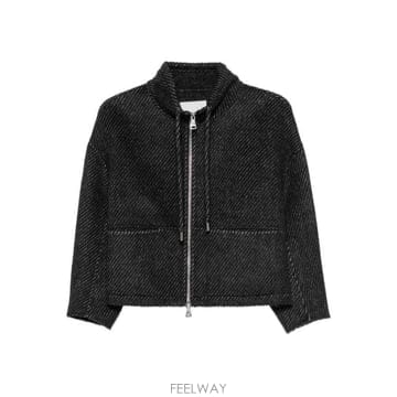 26FW 에르마노 설비노 Grey 울 블렌드 쇼트 코트 D49ED034EY3MF46995999 TP58173