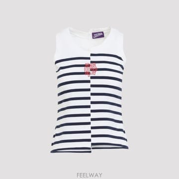 26FW 장폴고띠에 스트레치 코튼 ASYMETRIC 탱크 탑 2604WTO475J0640159 TP58172