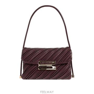 26FW 빅토리아 BECKHAM Elegant 버건디 백 With 립 Texture B325AAC006644