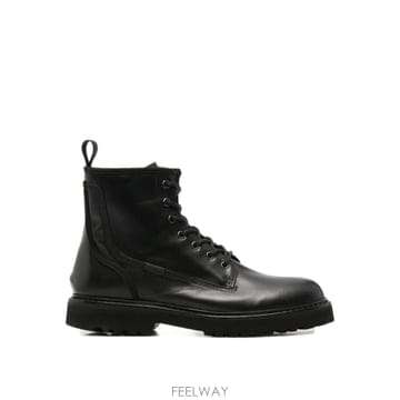 26FW 울리치 블랙 레더 Combat 부츠 WFM2620511B011 TP581724394
