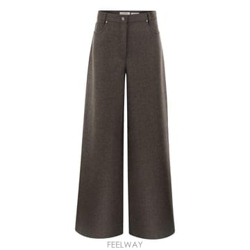 26FW 막스마라 MXSGENNAIO   퓨터 버진 울 와이드 레그 트라우저 2621136133600003 