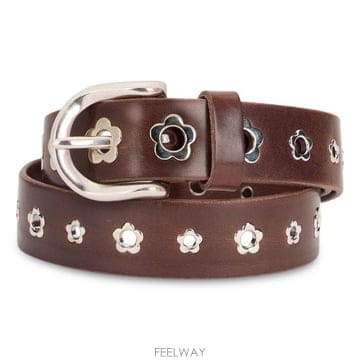 저희의 전통을 잇는 스터드 가죽 벨트 A4268FGM GRANDMAHOGANYGLOSSYBULLHIDE TP