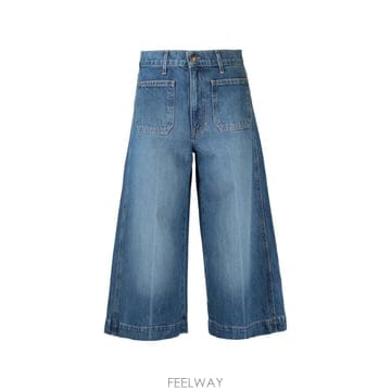 26 FW Veronica Beard 말로 패치 포켓 크롭 진 J26FA0124B1460 TP45765220