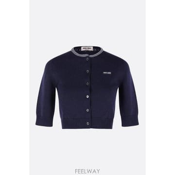 [E32]미우미우 MMF02RSOOO191VF022X 의류 니트 스웨터 가디건 MIU MIU cropped
