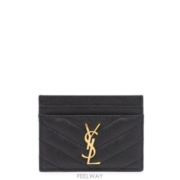 [B47]생로랑 423291BOW011000 여성 카드지갑 카드홀더 BLACK LEATHER CARD HOL