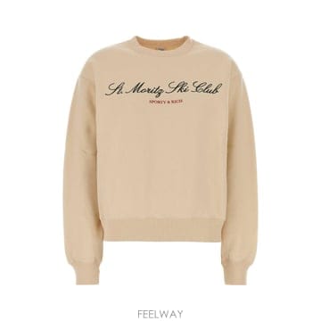 [X45]스포티앤리치 ST10382000CR01 49 여성 스웨터 니트 가디건 Cream cotton swe