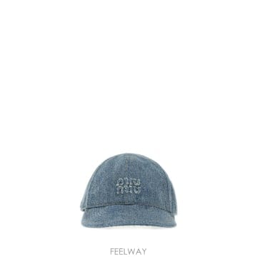 [X45]미우미우 5HC3702G9U F0013 여성 모자 버킷햇 비니 캡 Denim baseball cap